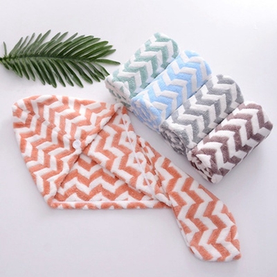 Quick Drying Large Hair Microfiber Turban Towel Wrap Custom Color With Buttons