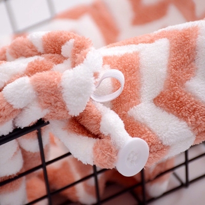 Quick Drying Large Hair Microfiber Turban Towel Wrap Custom Color With Buttons